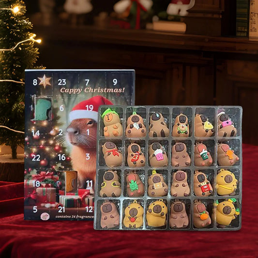 Calendrier de l’Avent Capybara 2025 🐹 | 24 Décorations à Suspendre ou Poser pour Noël