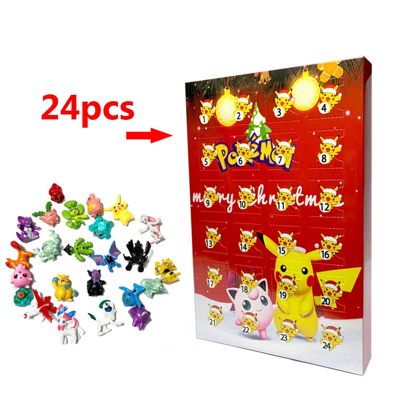 Calendrier de l’Avent Pokémon 2025 ⚡ | 24 Figurines & Surprises – Pikachu, Dracaufeu et Plus !