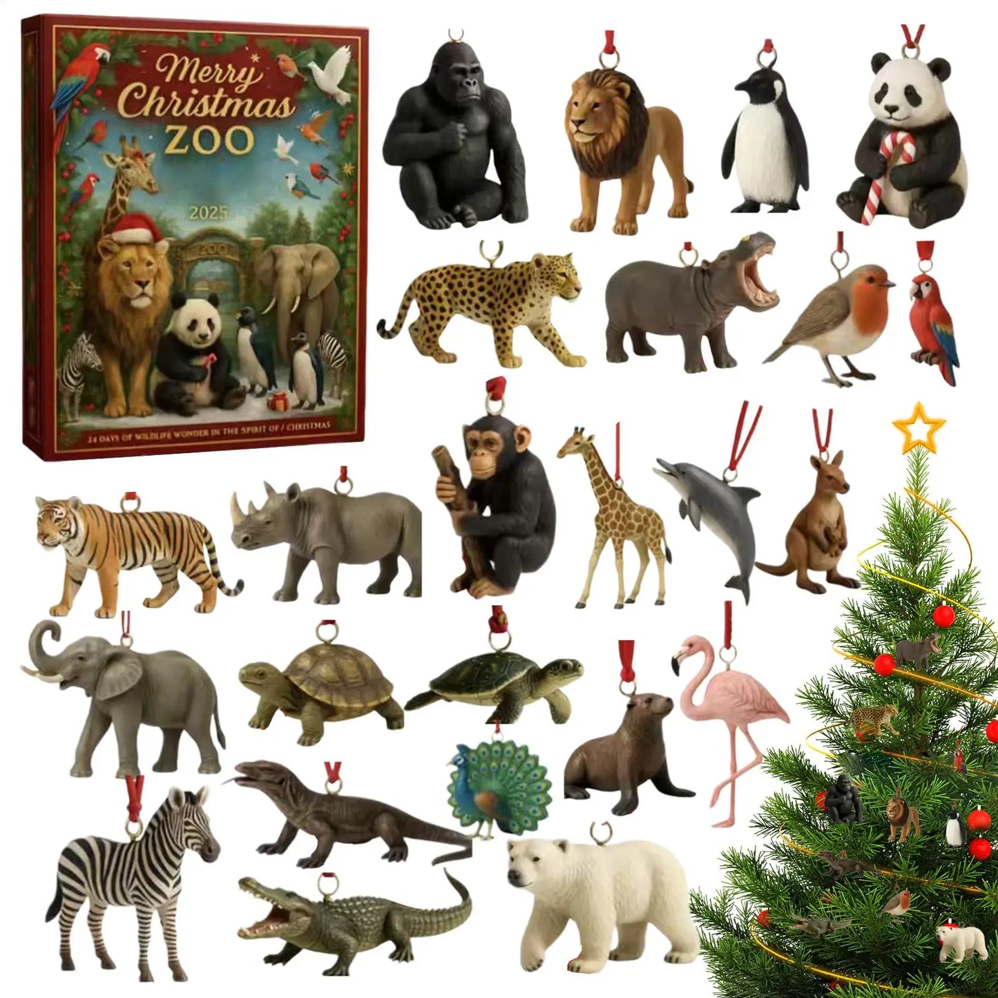 Calendrier de l’Avent Animaux 🐾 | 24 Décorations à Suspendre & Activités Familiales