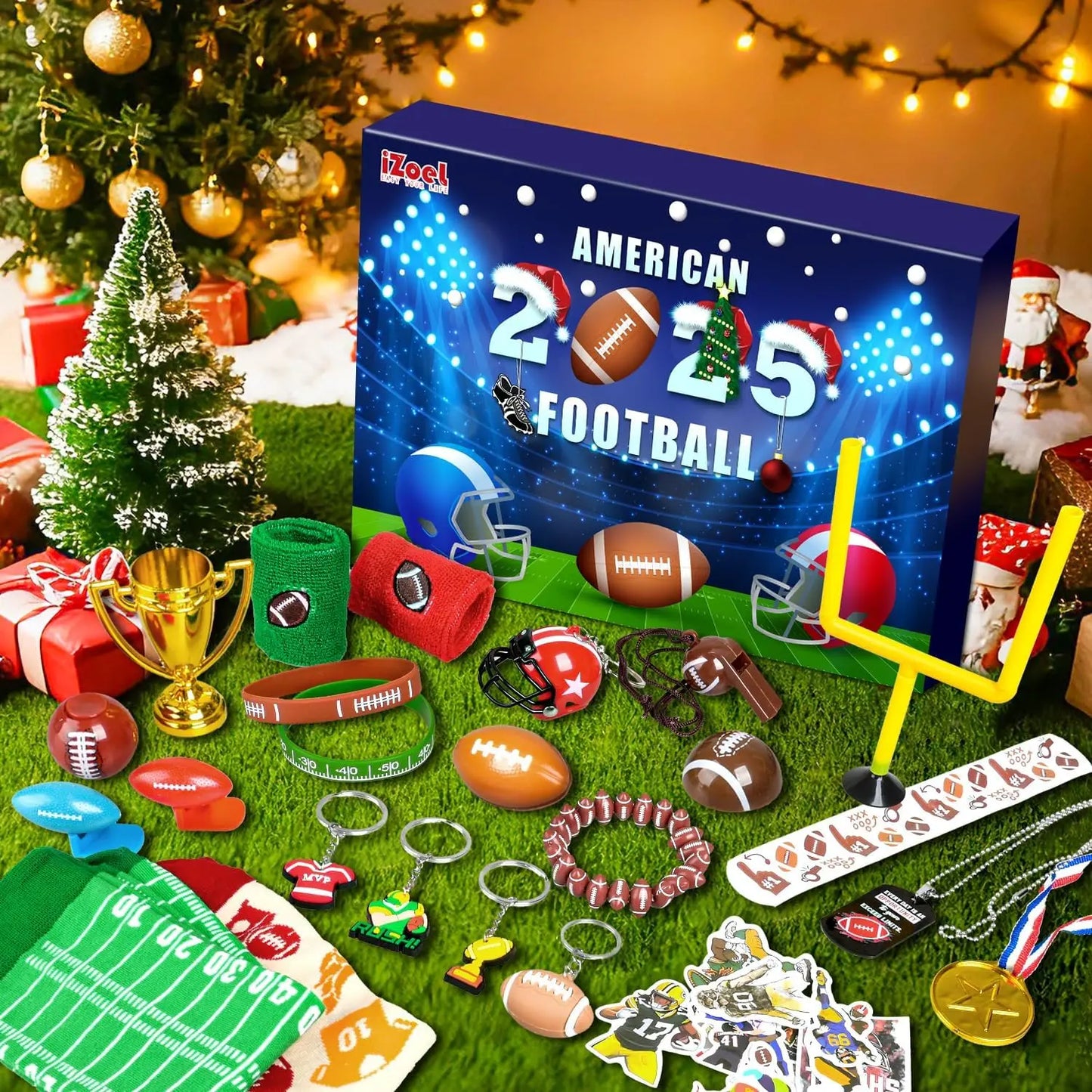 Calendrier de l’Avent Football Américain 2025 🏈 | Coffret Premium Enfants – 24 Surprises Sportives et Terrain Inclus