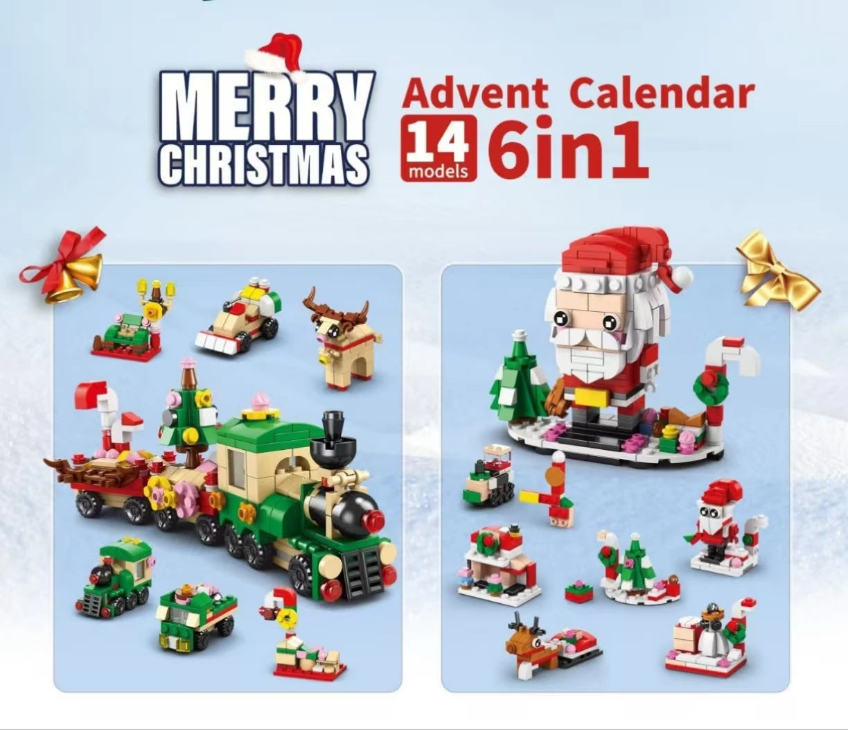 Calendrier de l’Avent Blocs de Construction 2025 🧱 | 24 Surprises & Figurines de Noël – Jouet Créatif pour Enfants