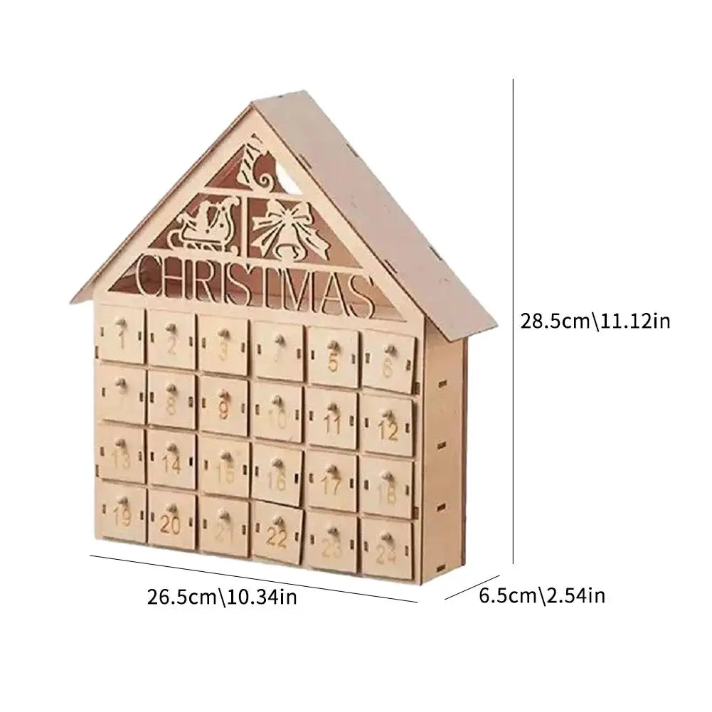 Calendrier de l’Avent Bois Lumineux 2025 💡 | 24 Jours de Magie – Maison LED & Déco de Noël Éclairée