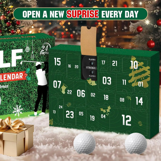 Calendrier de l’Avent Golf 2025 ⛳ | Coffret Cadeau de Noël Élégant – 24 Surprises Sportives