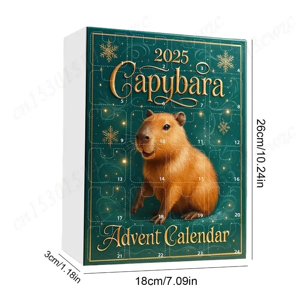 Calendrier de l’Avent Capybara 2025 🐹 | 24 Ornements Mignons à Suspendre pour Noël
