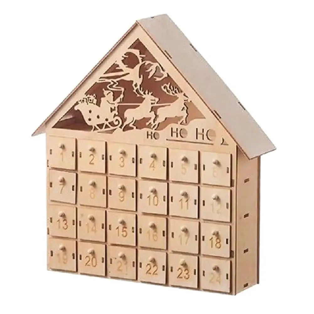 Calendrier de l’Avent Bois Lumineux 2025 💡 | 24 Jours de Magie – Maison LED & Déco de Noël Éclairée