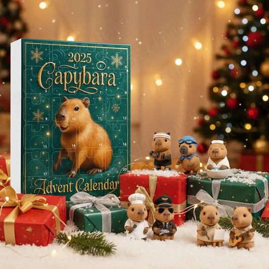 Calendrier de l’Avent Capybara 2025 🐹 | 24 Ornements Mignons à Suspendre pour Noël