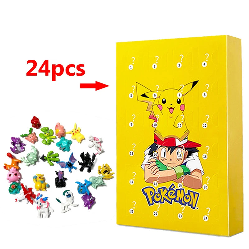 Calendrier de l’Avent Pokémon 2025 ⚡ | 24 Figurines & Surprises – Pikachu, Dracaufeu et Plus !