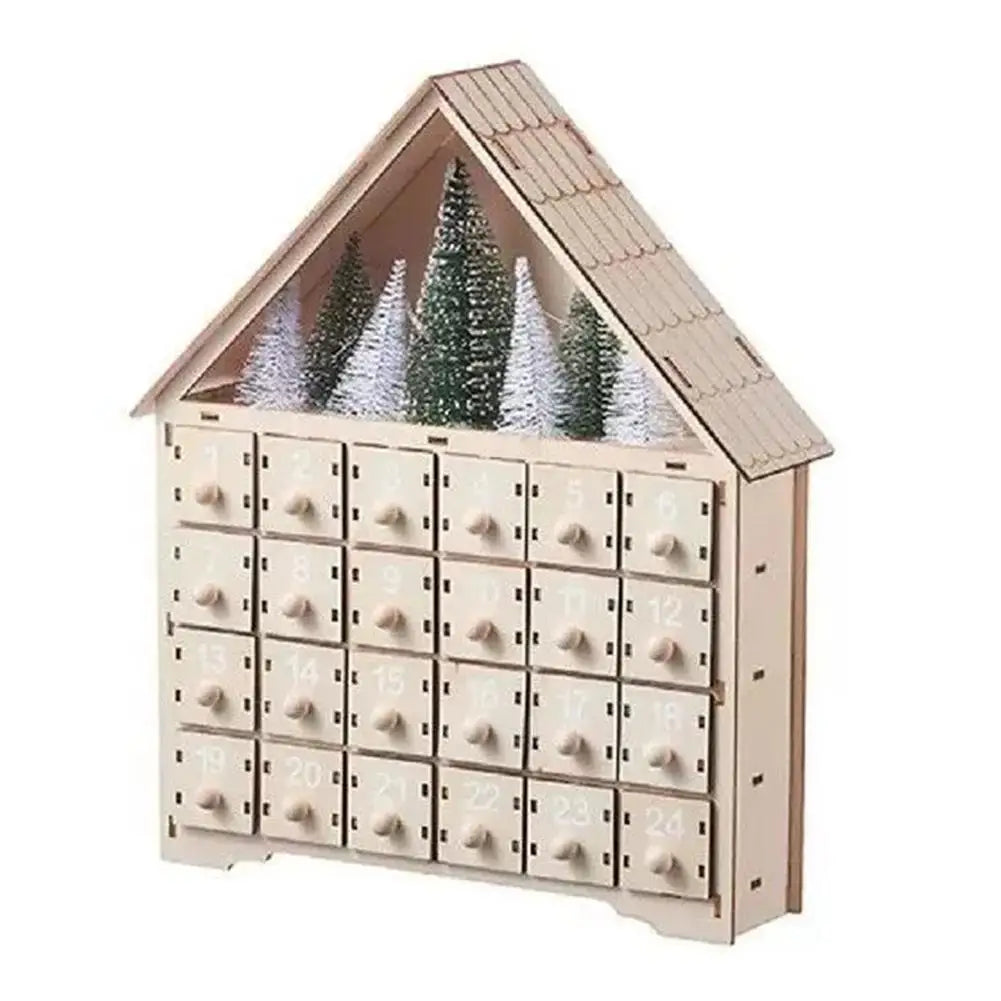 Calendrier de l’Avent Bois Lumineux 2025 💡 | 24 Jours de Magie – Maison LED & Déco de Noël Éclairée