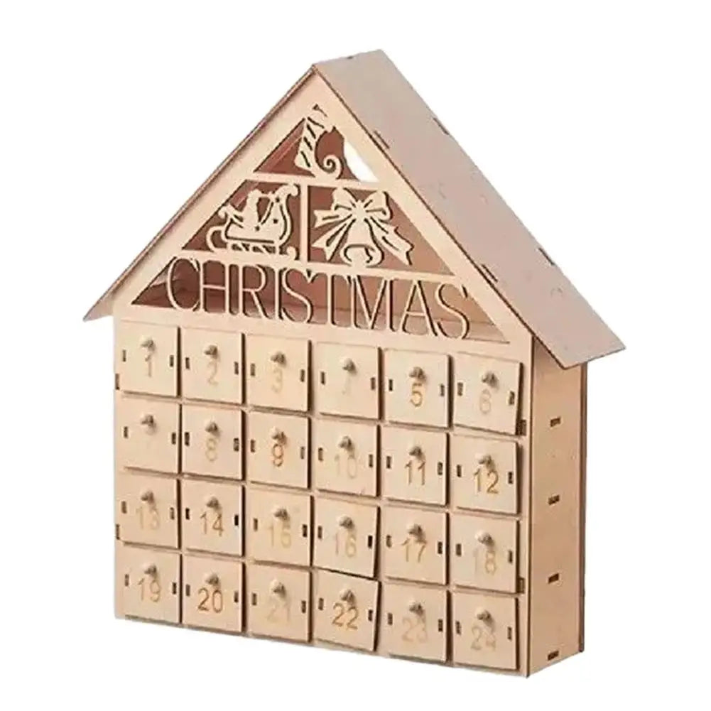 Calendrier de l’Avent Bois Lumineux 2025 💡 | 24 Jours de Magie – Maison LED & Déco de Noël Éclairée