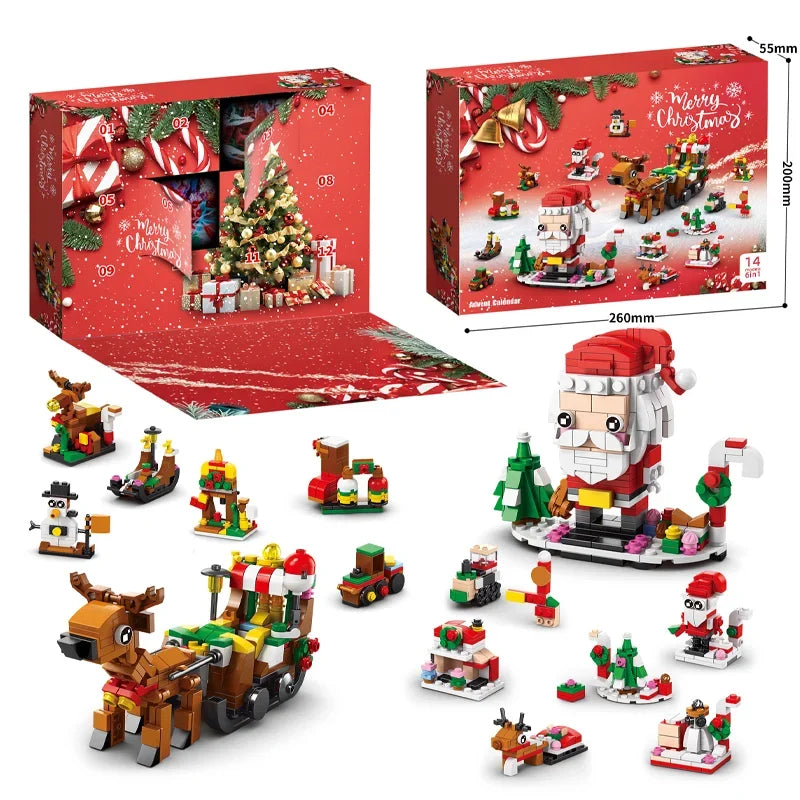 Calendrier de l’Avent Blocs de Construction 2025 🧱 | 24 Surprises & Figurines de Noël – Jouet Créatif pour Enfants