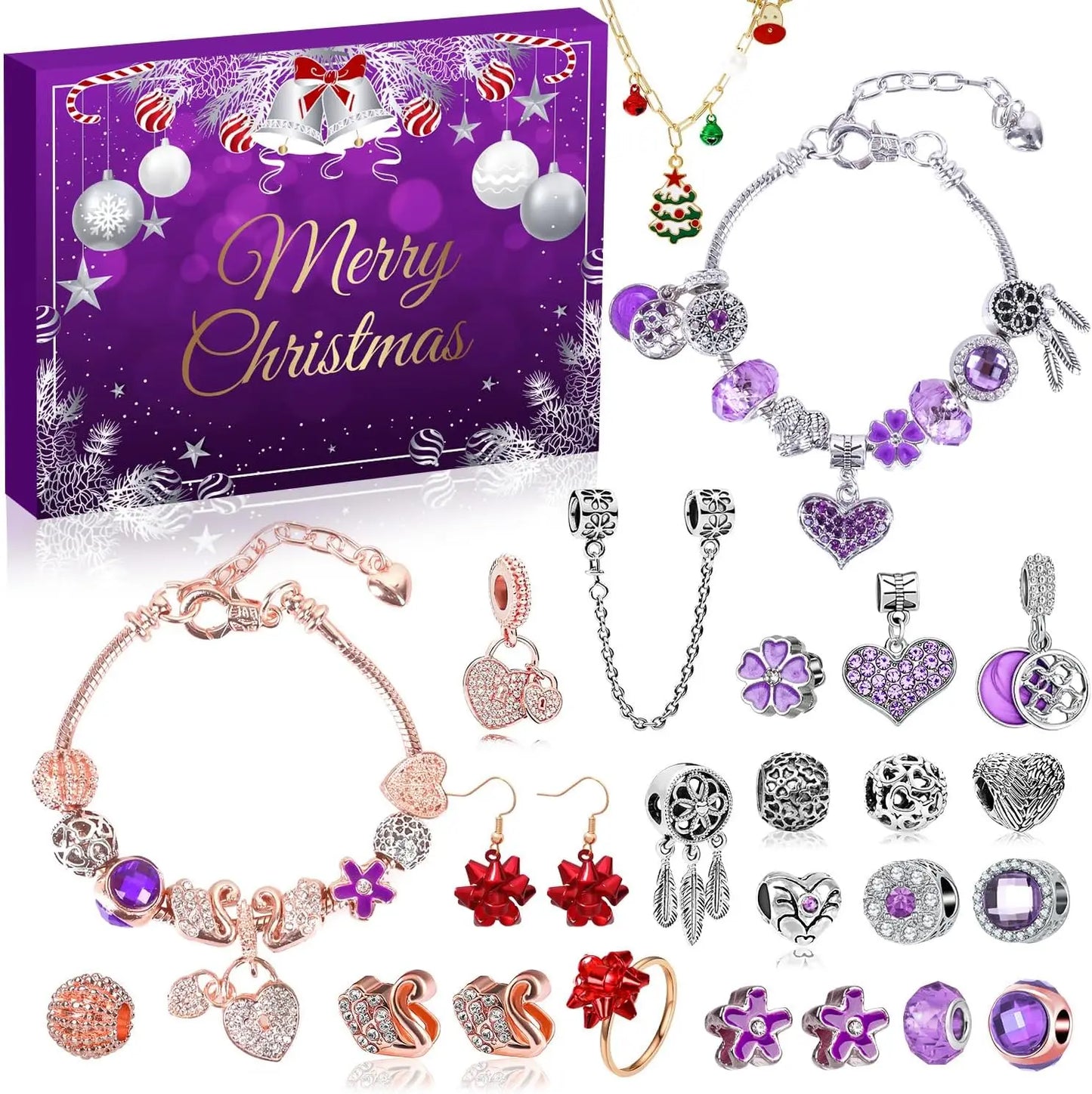 Calendrier de l’Avent Bijoux 2025 💎 | Kit Créatif Bracelets & Colliers à Fabriquer