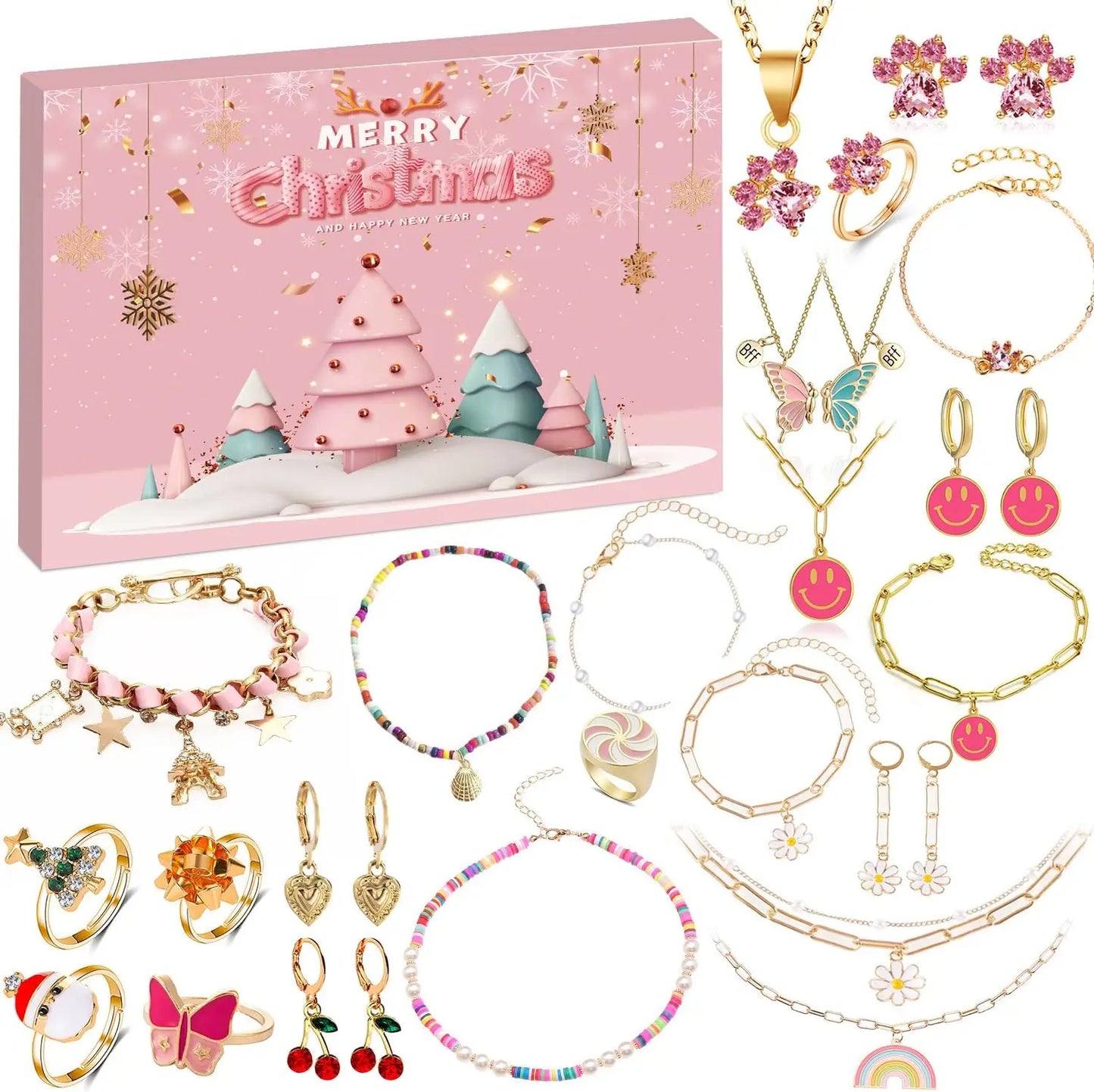 Calendrier de l’Avent Bijoux 2025 💎 | Kit Créatif Bracelets & Colliers à Fabriquer