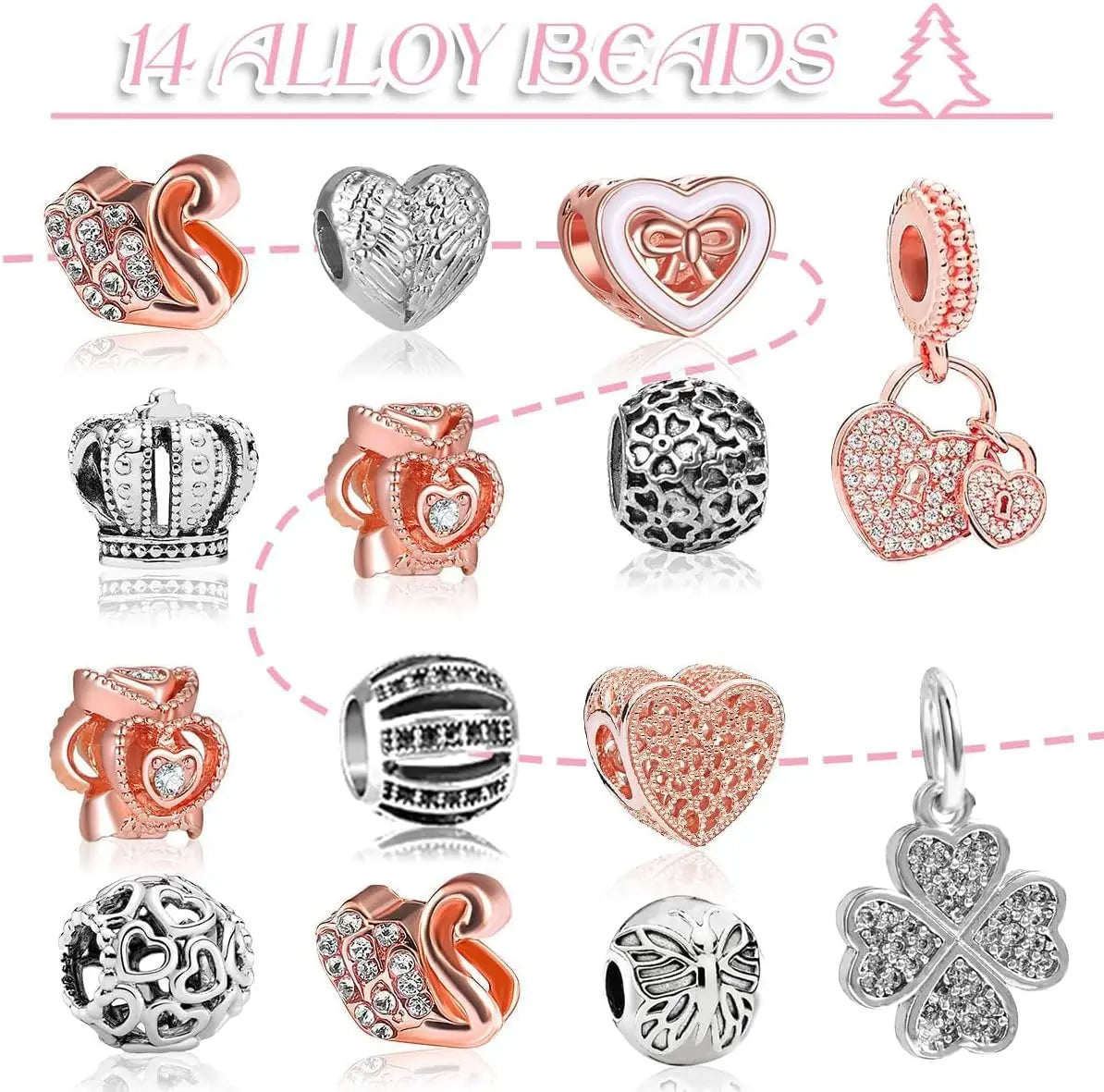 Calendrier de l’Avent Bijoux 2025 💎 | Kit Créatif Bracelets & Colliers à Fabriquer