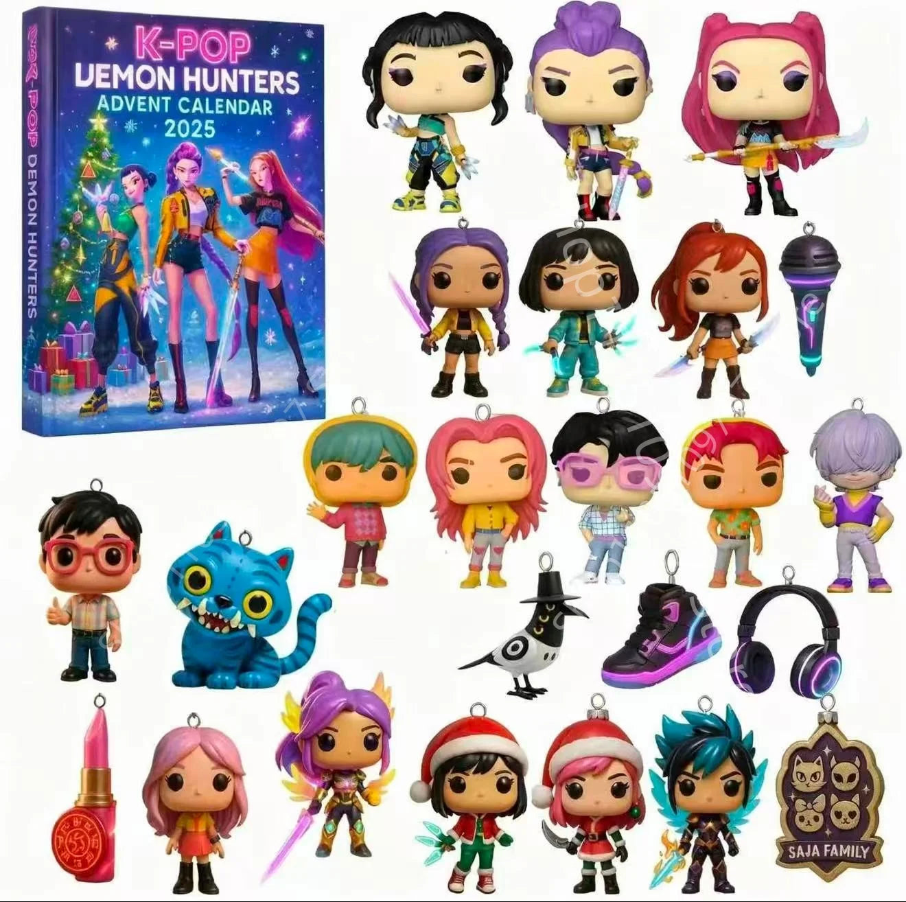 Calendrier de l’Avent K-Pop Demon Hunters 2025 🎶 | 24 Figurines de Collection Inspirées des Héros