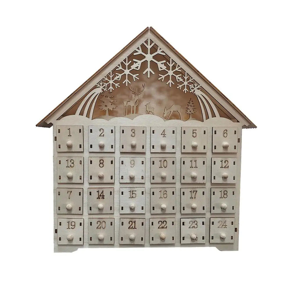 Calendrier de l’Avent Bois Lumineux 2025 💡 | 24 Jours de Magie – Maison LED & Déco de Noël Éclairée