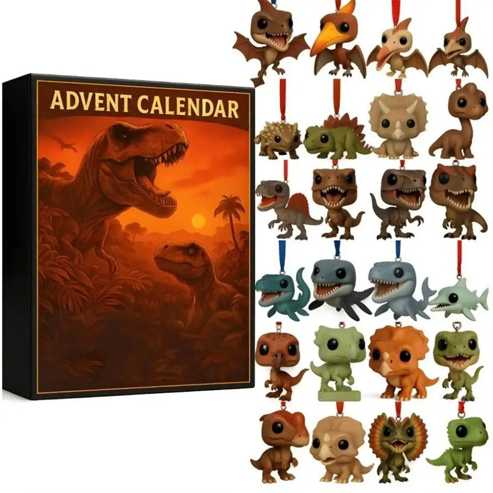 Calendrier de l’Avent Halloween 🦖 | 24 Mini Dinosaures et Décorations de Noël Originales