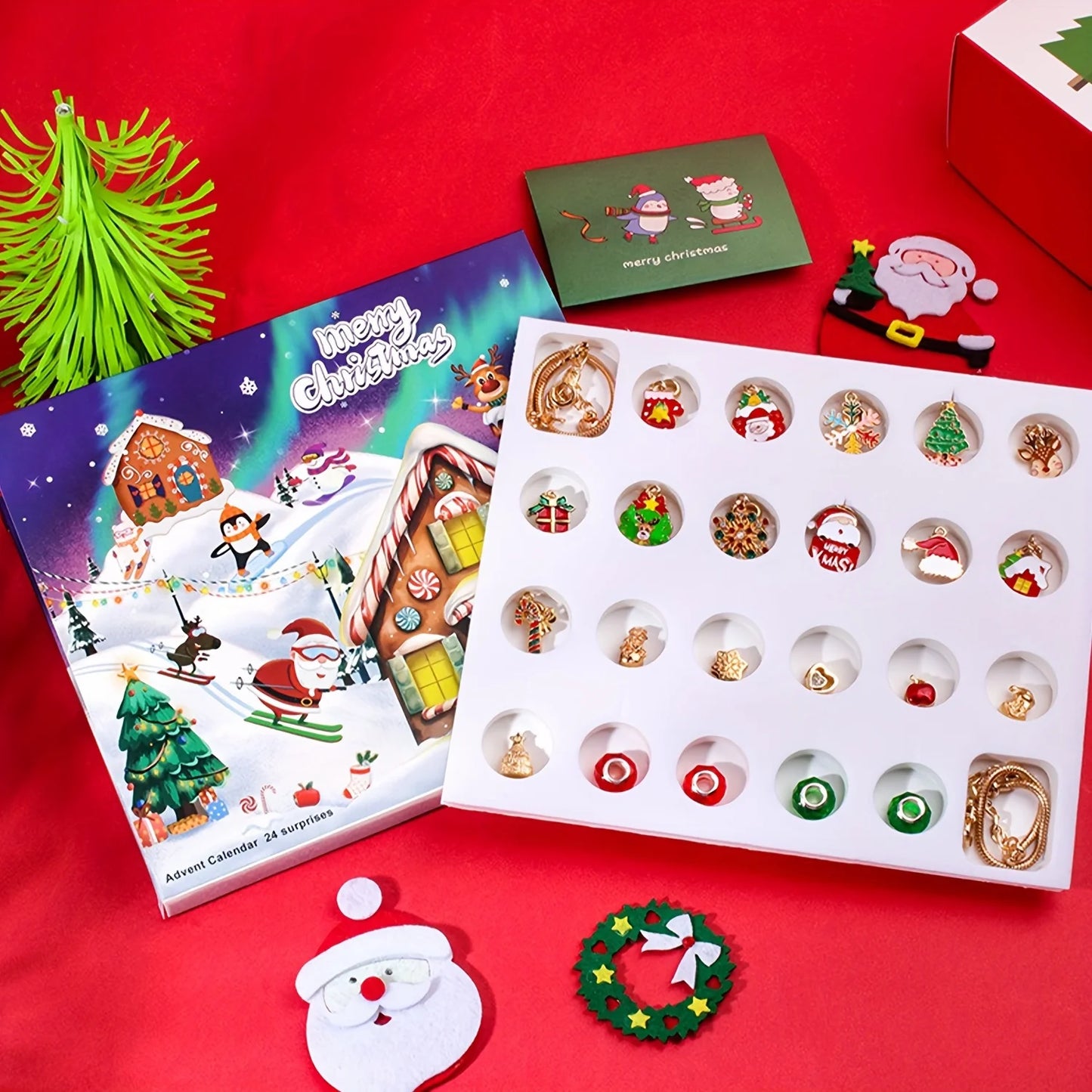 Calendrier de l’Avent Bracelet Doré 2025 💛 | Kit DIY Bijoux à Créer pour Noël