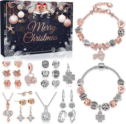 Calendrier de l’Avent Bijoux 2025 💎 | Kit Créatif Bracelets & Colliers à Fabriquer