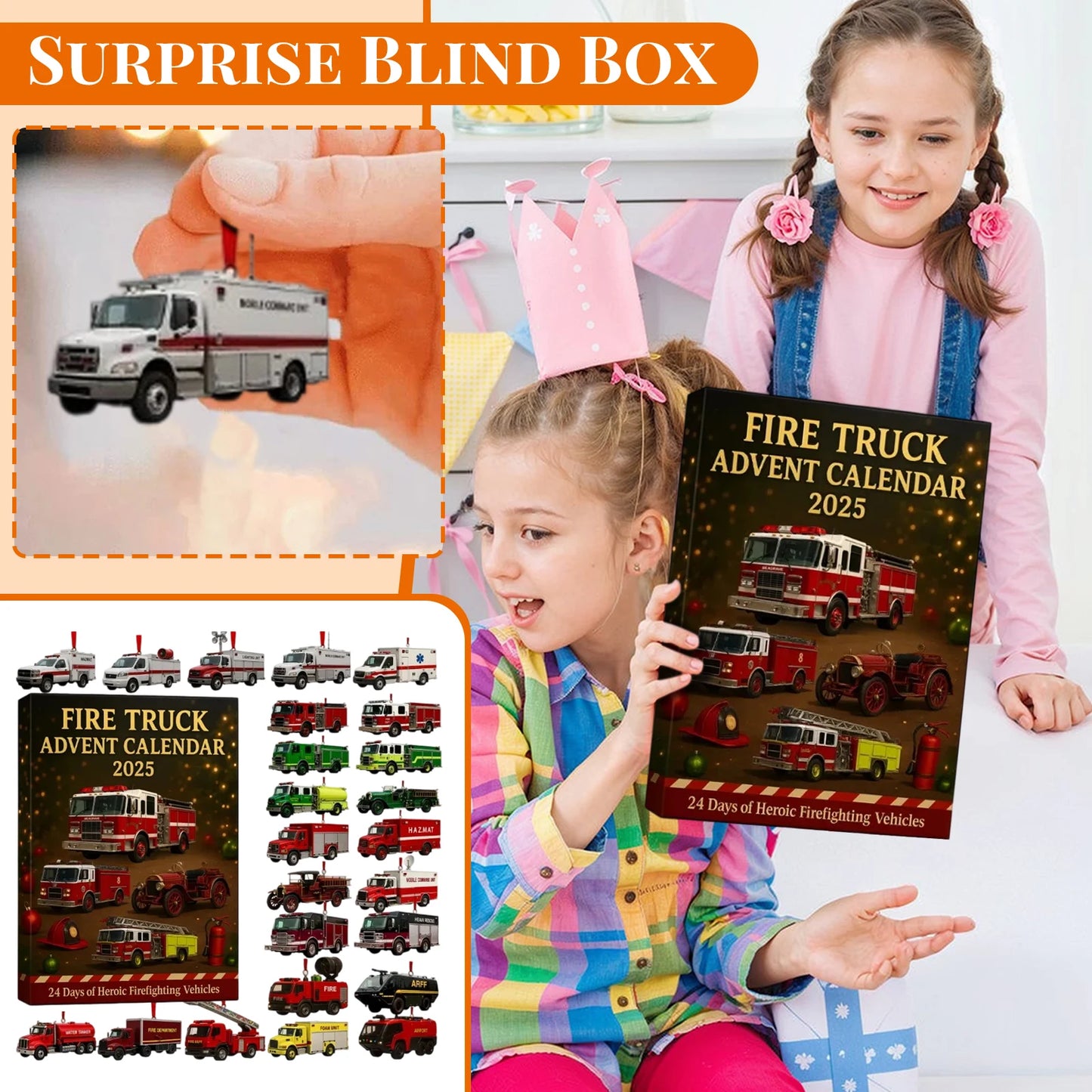 Calendrier de l’Avent Camion de Pompier 🚒 | 24 Jouets & Mini Véhicules de Secours