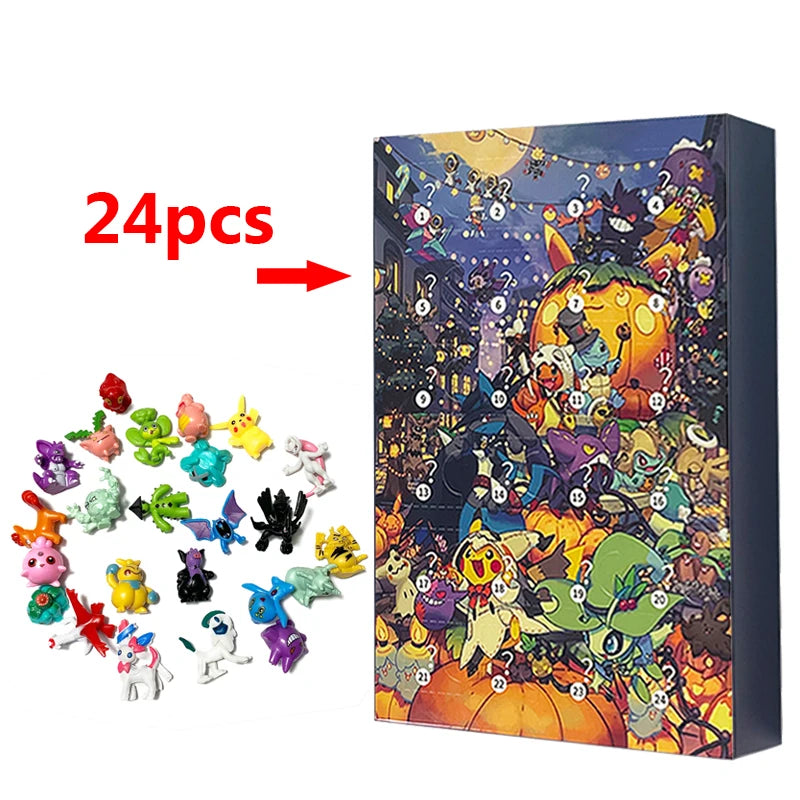 Calendrier de l’Avent Pokémon 2025 ⚡ | 24 Figurines & Surprises – Pikachu, Dracaufeu et Plus !