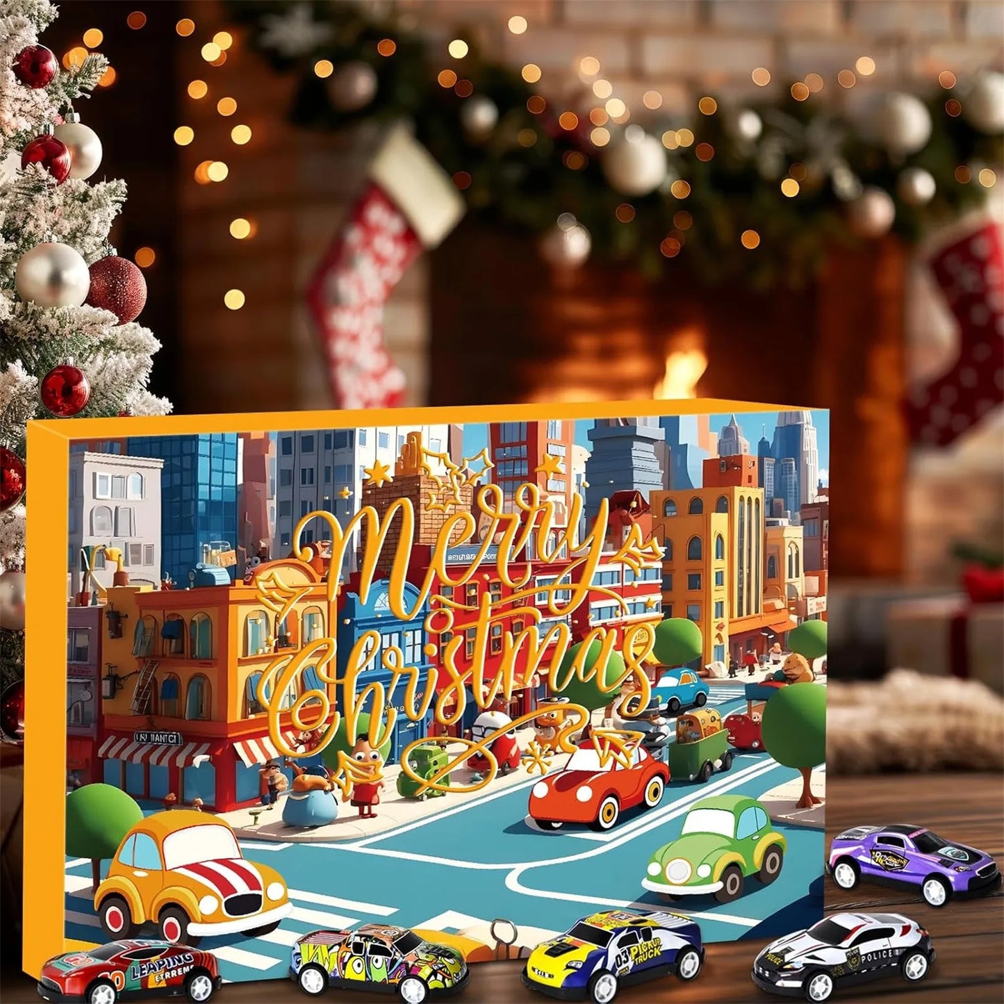 Calendrier de l’Avent 2025 Voitures & Décorations 🎄 | 24 Jouets et Ornements de Noël