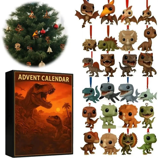 Calendrier de l’Avent Halloween 🦖 | 24 Mini Dinosaures et Décorations de Noël Originales