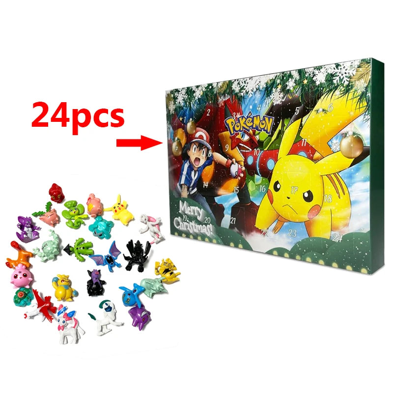 Calendrier de l’Avent Pokémon 2025 ⚡ | 24 Figurines & Surprises – Pikachu, Dracaufeu et Plus !