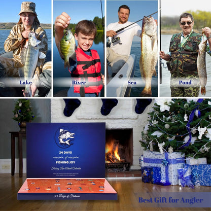 Calendrier de l’Avent Pêche 2025 🎣 | Set de 24 Leurres de Pêche – Cadeau Original pour Passionnés