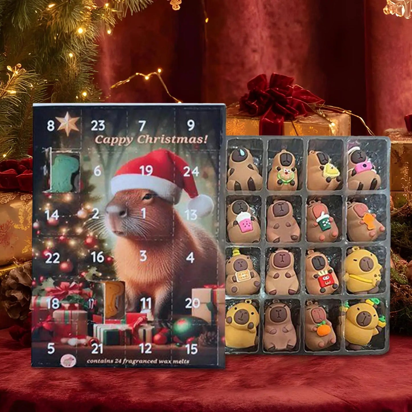 Calendrier de l’Avent Capybara 2025 🐹 | 24 Décorations à Suspendre ou Poser pour Noël