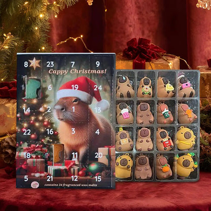 Calendrier de l’Avent Capybara 2025 🐹 | 24 Décorations à Suspendre ou Poser pour Noël