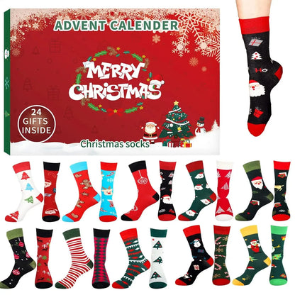 Calendrier de l’Avent Chaussettes 2025 🧦 | 24 Paires de Chaussettes de Noël – Homme, Femme & Enfant