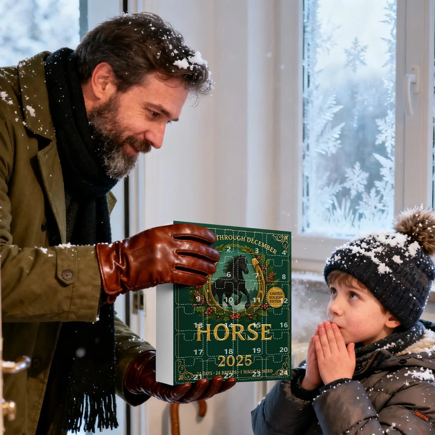 Calendrier de l’Avent Cheval 2025 🐴 | 24 Ornements Acryliques à Suspendre pour Noël
