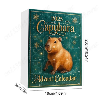 Calendrier de l’Avent Capybara 2025 🐹 | 24 Ornements Mignons à Suspendre pour Noël