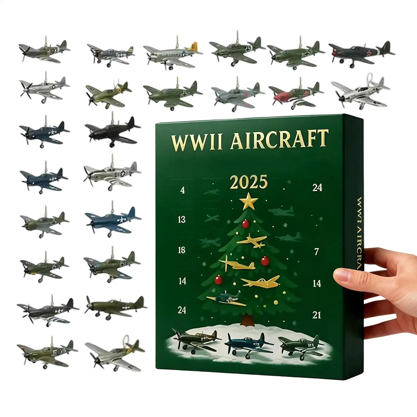 Calendrier de l’Avent Avions 2025 ✈️ | 24 Ornements Acryliques de Collection