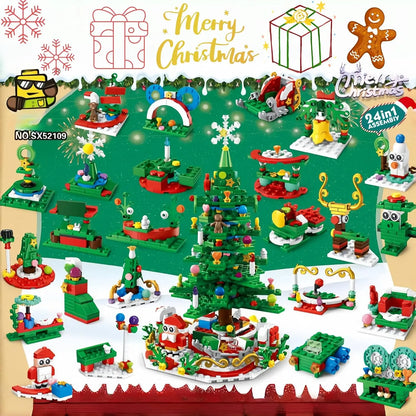 Calendrier de l’Avent Sapin de Noël LED 2025 🎄 | Blocs de Construction Éducatifs & Jouets STEM Enfant