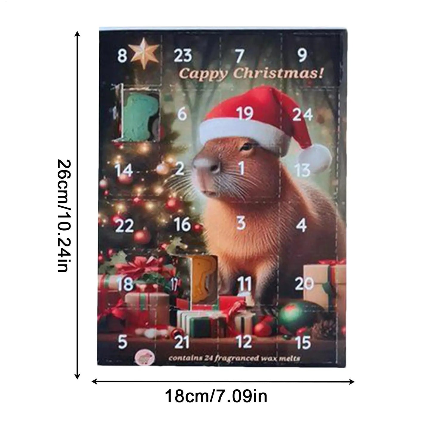 Calendrier de l’Avent Capybara 2025 🐹 | 24 Décorations à Suspendre ou Poser pour Noël