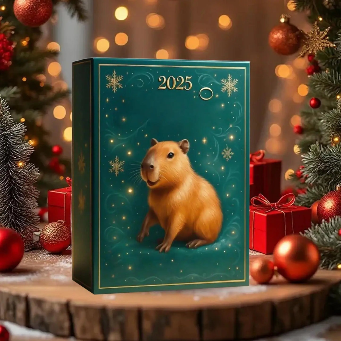 Calendrier de l’Avent Capybara 2025 🐹 | 24 Décorations Acryliques Mignonnes pour Noël