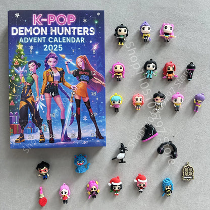 Calendrier de l’Avent K-Pop Demon Hunters 2025 🎶 | 24 Figurines de Collection Inspirées des Héros