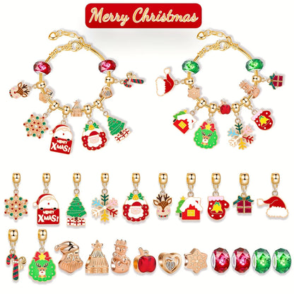 Calendrier de l’Avent Bracelet Doré 2025 💛 | Kit DIY Bijoux à Créer pour Noël