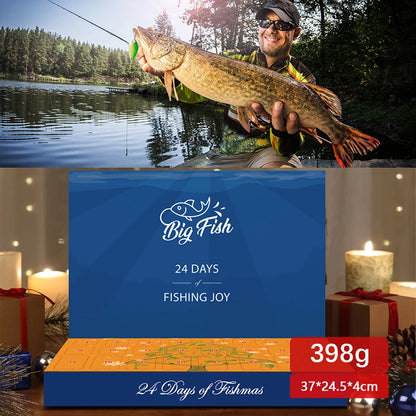 Calendrier de l’Avent Pêche 2025 🎣 | Boîte à Leurres et Accessoires de Pêche – 24 Jours de Surprises