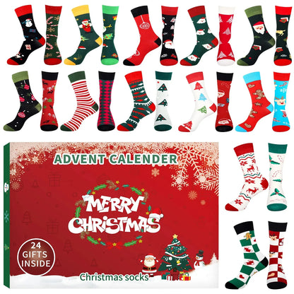 Calendrier de l’Avent Chaussettes 2025 🧦 | 24 Paires de Chaussettes de Noël – Homme, Femme & Enfant