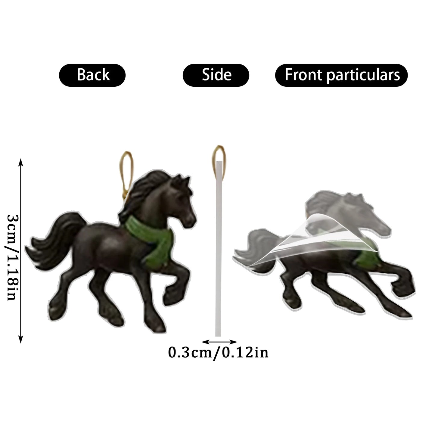 Calendrier de l’Avent Cheval 2025 🐴 | 24 Ornements Acryliques à Suspendre pour Noël