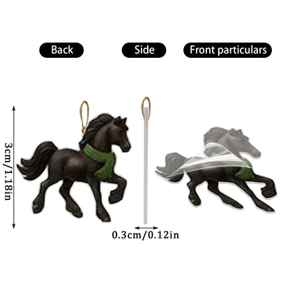 Calendrier de l’Avent Cheval 2025 🐴 | 24 Ornements Acryliques à Suspendre pour Noël